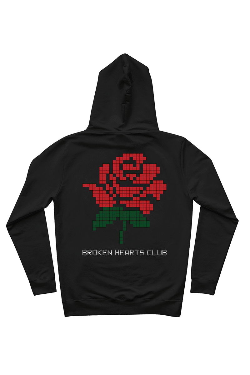 Hoodie BROKEN HEARTS CLUB czarna Hoodie 7MORE7