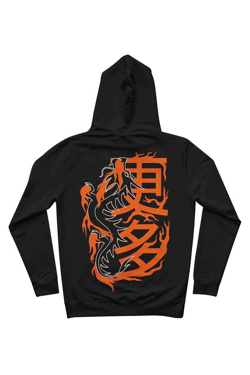 Fire dragon hoodie new arrivals